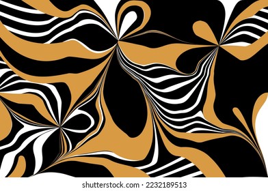 Abstract decorative wavy pattern. Vector Illustration.