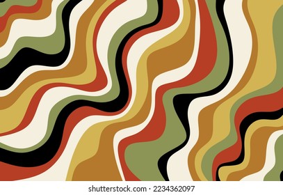 Abstract decorative wavy pattern. Vector Illustration.
