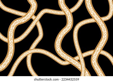 Abstract decorative wavy pattern. Vector Illustration.