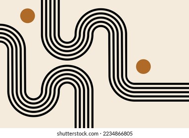 Abstract decorative wavy pattern. Vector Illustration.