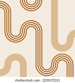 Abstract decorative wavy pattern. Vector Illustration.