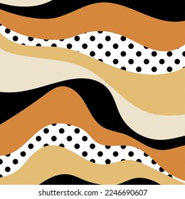 Abstract decorative wavy pattern. Vector Illustration