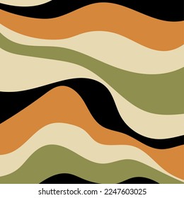 Abstract decorative wavy pattern. Vector Illustration