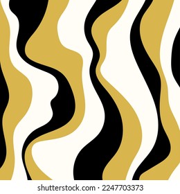 Abstract decorative wavy pattern. Vector Illustration
