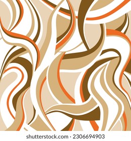 Abstract decorative wavy pattern. Vector Illustration.