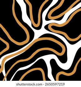 Padrão ondulado decorativo abstrato. Ilustração de vetor.