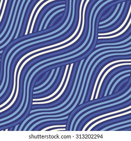 Abstract decorative wavy striped background. Seamless pattern. 