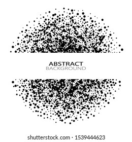 
Abstract decorative white background of dark circles. Banner design element. Brochure Template