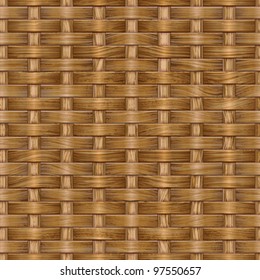 Abstract decorative wooden textured basket weaving background. Seamless pattern. Vector.