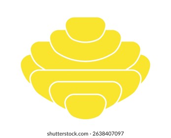 Abstract decorative yellow color Minimal Hive Shape Vector