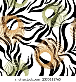 Abstract decorative zebra pattern. Vector Illustration