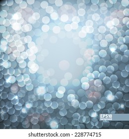 Abstract deep background, Abstract colored background from glare and transparent circles, glitter