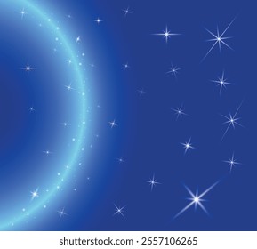 abstract deep blue christmas backround stars