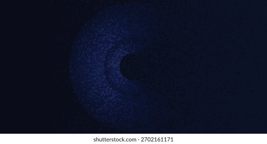 Foto circular azul profundo: um design texturizado, hipnótico com formas concêntricas para fundos, arte digital e projetos gráficos modernos