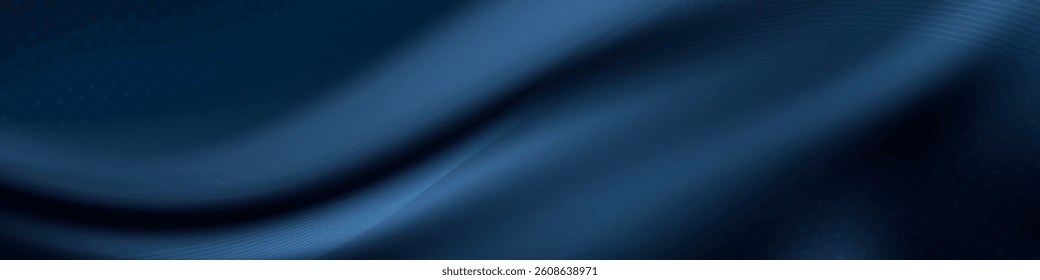 Abstract deep blue flowing background. 