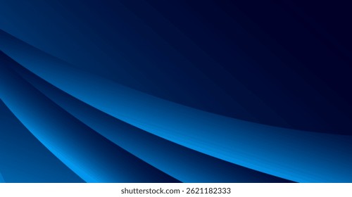 Abstrakte tiefe blaue Gradientenkurven Hintergrund für moderne Designs und kreative Projekte mit glattem Übergang und eleganten Gefühl, ideal für Tech-und Business