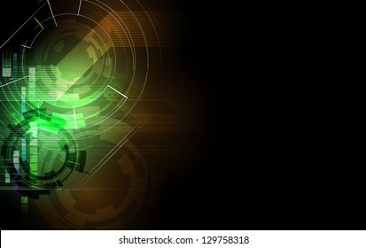 abstract deep dark futuristic computer technology business banner