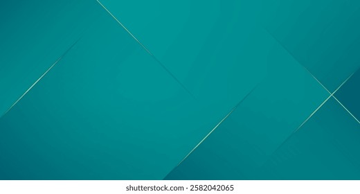 Abstract deep green background featuring triangle shapes and glowing lines, embodying a modern geometric material design. Ideal for banners, flyers, cards, brochures, presentations