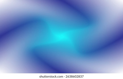 Abstract Deep Navy and Electric Cyan Swirling Gradient Texture with Soft Ivory Highlights and Ethereal Blur Transitions