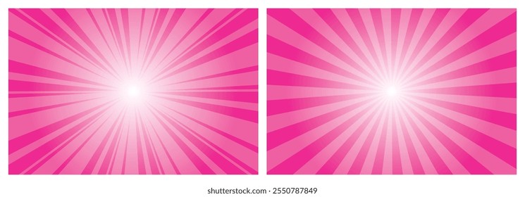 Abstract Deep Pink Sunburst background. Editable Sunburst background, Sunburst, Sunbeam