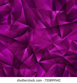 Abstract deep purple polygonal backdrop. Beautiful geometric design for business presentations. Festive diamond background 