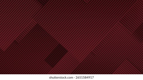 Fundo vermelho profundo abstrato mostra interseção planos lineares e formas angulares sutis, criando um design geométrico sofisticado e texturizado com profundidade refinada e interesse visual