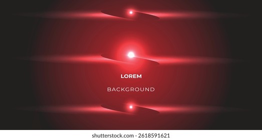 Abstract Deep Red and Black Gradient with Stacked Glowing Light Beams, Creating a Futuristic, Cosmic Glow. Modern Tech Design. Vector Illustration.