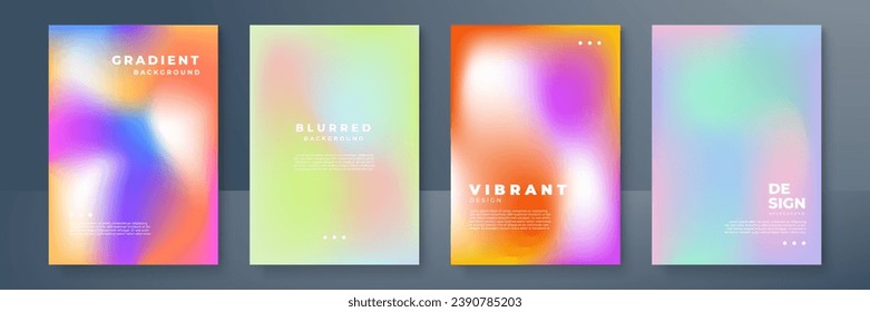 Abstract deep red and blue vibrant gradient colors backgrounds for fashion flyer, brochure design. Set of soft, bright gradient wallpaper for mobile apps, ui design, banner, poster