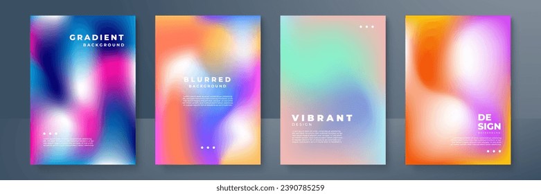 Resumen de fondo de colores vivos de color rojo y azul profundo para el volante de moda, diseño de folletos. Conjunto de papel tapiz de gradiente suave y brillante para aplicaciones móviles, diseño ui, banner, afiche