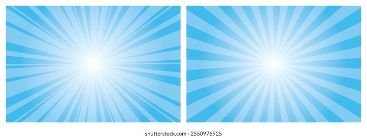 Abstract Deep Sky Blue Sunburst Background. Editable Sunburst background, Sunburst, Sunbeam