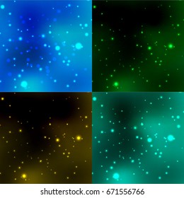 Abstract deep space background. Starfield backdrop set