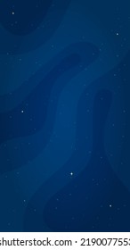 Abstract deep space background vector illustration. Comic style starry deep space wallpaper on vertical blue color background for astrology graphic concept or futuristic children space game.