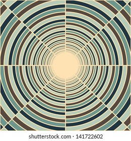 Abstract deep tube, light at end of tunnel, abstract vector background