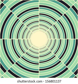 Abstract deep tube, light at end of tunnel, vector background