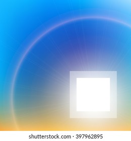 Abstract Deep water vector background with blurred lights and white space for text. Underwater and sun design element. Suitable for greeting card, ad, poster