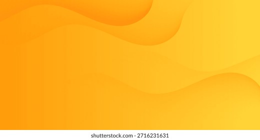Abstract Deep Yellow and Orange Fluid Wavy Layers Background