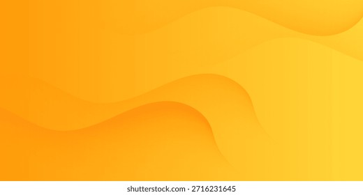 Abstract Deep Yellow and Orange Fluid Wavy Layers Background. Modern Trendy design in Vector Illustration