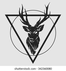 Abstract deer head