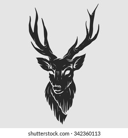 Abstract deer head