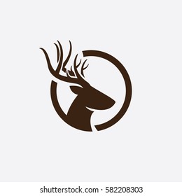 Abstract Deer Head Logo