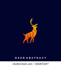Abstract Deer Illustration Vector Template. Suitable for Creative Industry, Multimedia, entertainment, Educations, Shop, and any related business