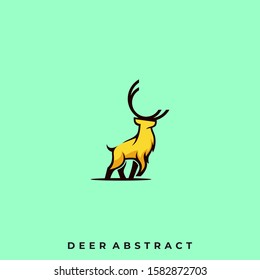 Abstract Deer Illustration Vector Template. Suitable for Creative Industry, Multimedia, entertainment, Educations, Shop, and any related business