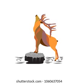 abstract deer logo