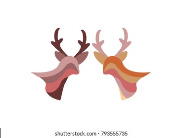 abstract deer logo element for your bussines