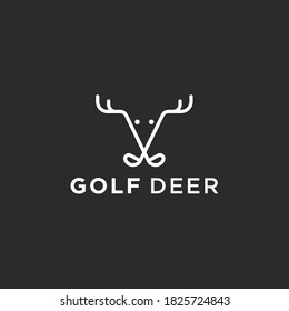 abstract deer logo. golf icon