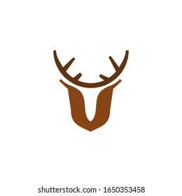 Abstract deer logo template vector icon design
