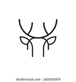 Abstract deer logo template vector icon design