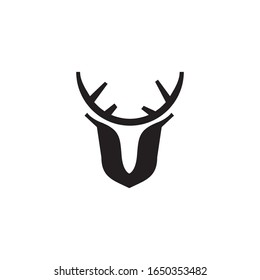 Abstract deer logo template vector icon design