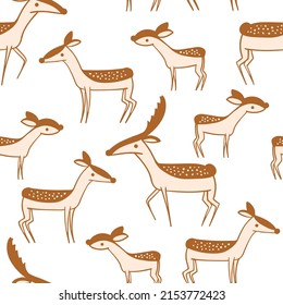 Abstract deer pattern design and animal art