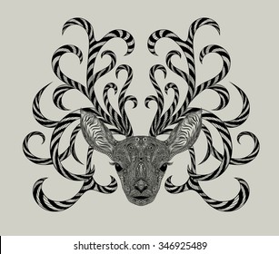 Abstract deer patterns